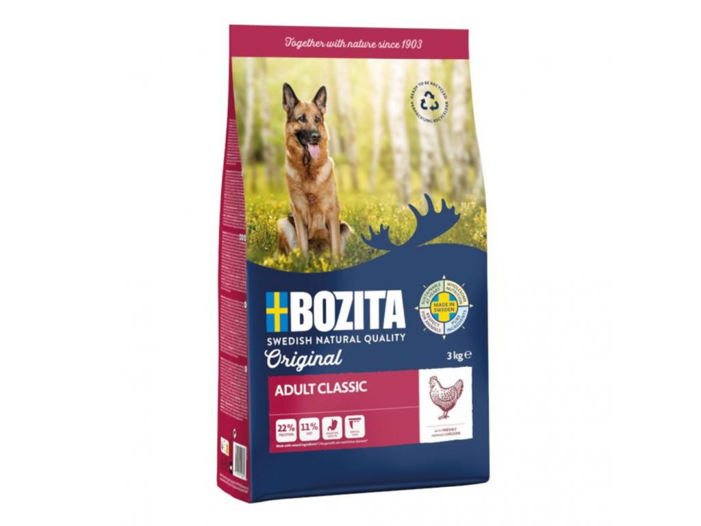 Bozita Dog Adult Classic 3 kg z kategorie Chovatelské potřeby a krmiva pro psy > Krmiva pro psy > Granule pro psy