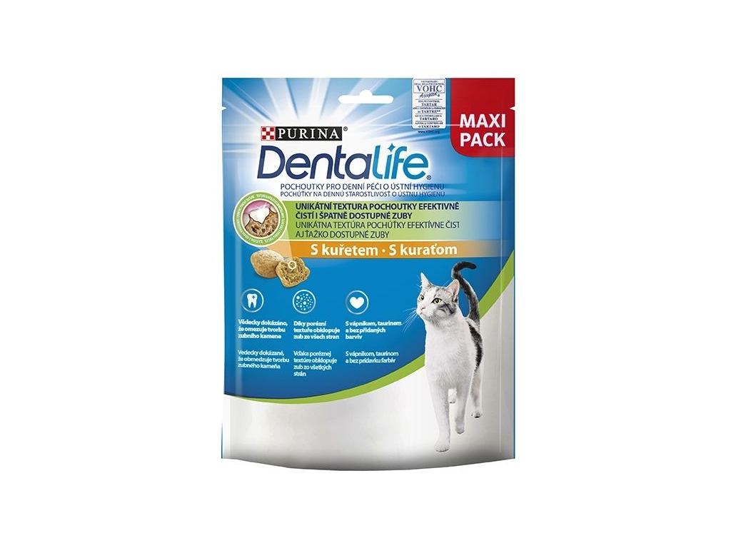 Purina DentaLife Cat chicken 140g z kategorie Chovatelské potřeby a krmiva pro kočky > Krmivo a pamlsky pro kočky > Pamlsky pro kočky