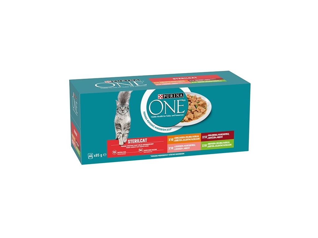 Purina One Multipack Sterilcat minifiletky ve šťávě 40x85g z kategorie Chovatelské potřeby a krmiva pro kočky > Krmivo a pamlsky pro kočky > Kapsičky pro kočky