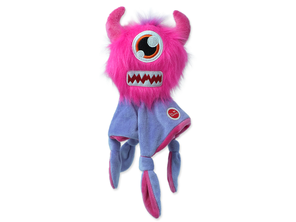 Hračka DOG FANTASY Monsters strašidlo růžové s dečkou 28cm z kategorie Chovatelské potřeby a krmiva pro psy > Hračky pro psy > Plyšové hračky pro psy