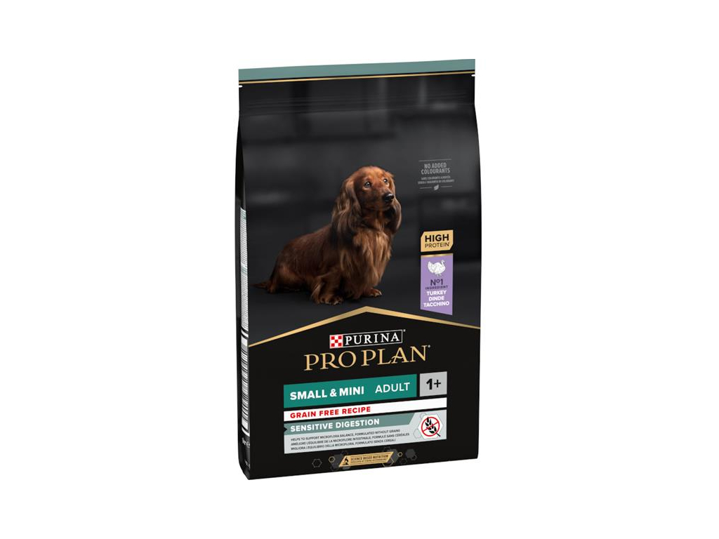 Pro Plan Dog Adult Small&Mini Grain Free Sensitive Digestion krůta 7 kg z kategorie Chovatelské potřeby a krmiva pro psy > Krmiva pro psy > Granule pro psy