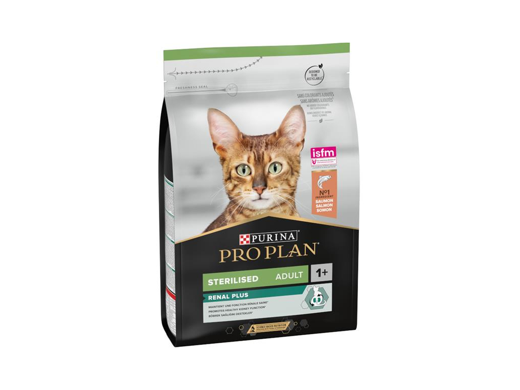Pro Plan Cat Adult Sterilised Renal Plus losos 3 kg z kategorie Chovatelské potřeby a krmiva pro kočky > Krmivo a pamlsky pro kočky > Granule pro kočky