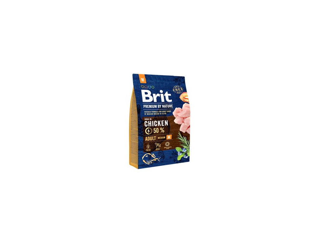 Brit Premium Dog by Nature Adult M 3kg z kategorie Chovatelské potřeby a krmiva pro psy > Krmiva pro psy > Granule pro psy