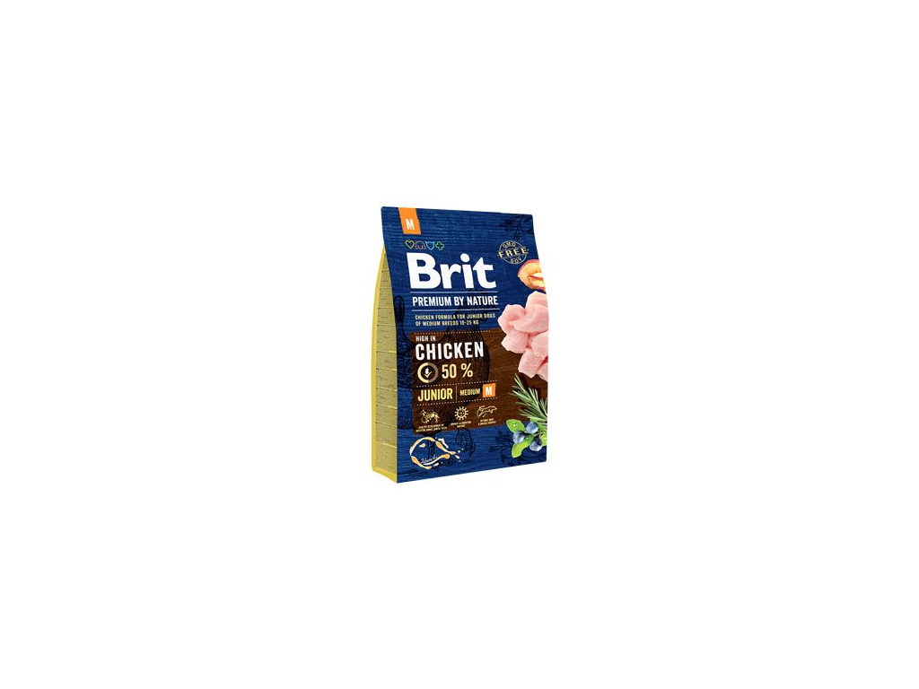 Brit Premium Dog by Nature Junior M 3kg z kategorie Chovatelské potřeby a krmiva pro psy > Krmiva pro psy > Granule pro psy