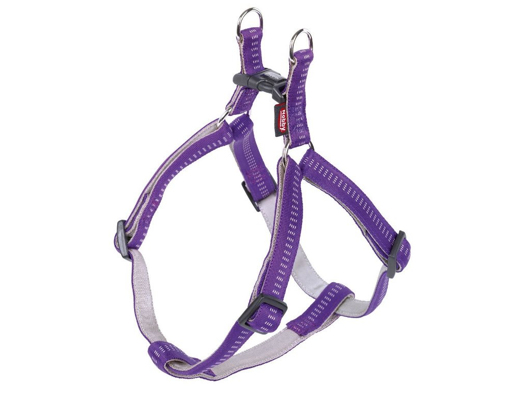 Nobby SOFT GRIP postroj nylon S-M 40-56cm / 15mm fialová z kategorie Chovatelské potřeby a krmiva pro psy > Obojky, vodítka a postroje pro psy > Postroje pro psy