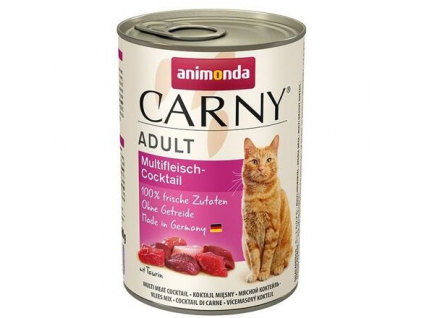 Animonda Carny Adult masový koktejl 400g z kategorie Chovatelské potřeby a krmiva pro kočky > Krmivo a pamlsky pro kočky > Konzervy pro kočky