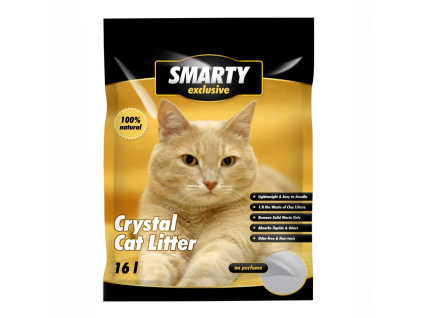 SMARTY exclusive silikátové stelivo 16l - bez vůně