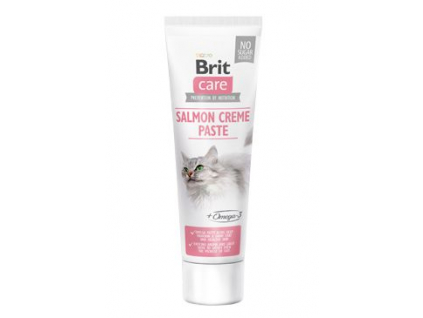 Brit Care Cat Paste Salmon creme 100g z kategorie Chovatelské potřeby a krmiva pro kočky > Krmivo a pamlsky pro kočky > Pamlsky pro kočky