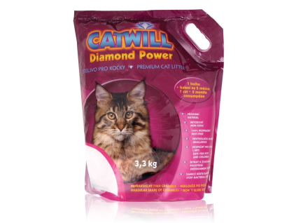 Catwill Diamond Power podestýlka pro kočku 3,3kg:7,6l