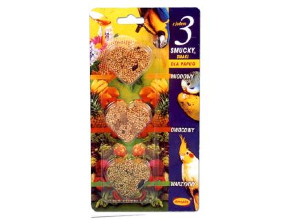 Deropta Hearts for Small and Medium Parrots, 3pcs