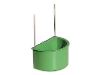 Small Half-Round Feeder with Hooks, 6x4cm