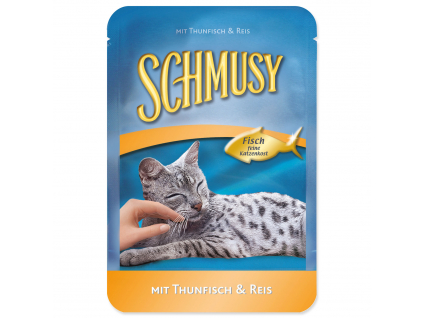 Schmusy Fish kapsička tuňák a rýže v želé 100g z kategorie Chovatelské potřeby a krmiva pro kočky > Krmivo a pamlsky pro kočky > Kapsičky pro kočky