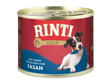 Rinti Gold konzerva bažant 185g z kategorie Chovatelské potřeby a krmiva pro psy > Krmiva pro psy > Konzervy pro psy