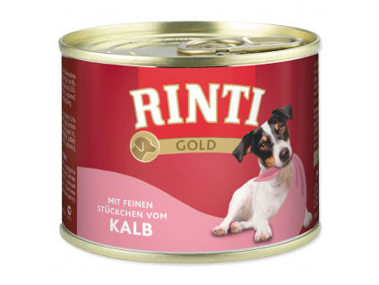 RINTI Gold konzerva telecí 185g z kategorie Chovatelské potřeby a krmiva pro psy > Krmiva pro psy > Konzervy pro psy