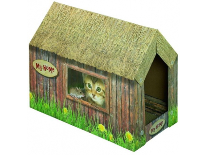 Nobby kartonový domeček pro kočky 49x26x36cm