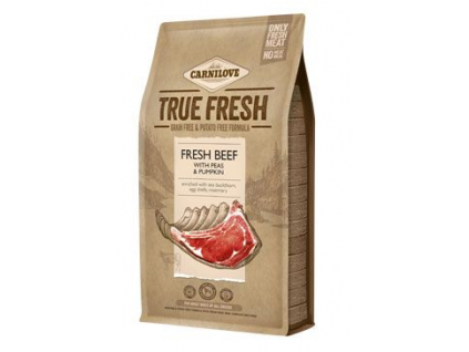 Carnilove dog True Fresh Beef Adult 4 Kg z kategorie Chovatelské potřeby a krmiva pro psy > Krmiva pro psy > Granule pro psy