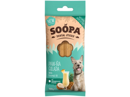Dentální tyčinky Soopa Paw-Na Colada 100 g