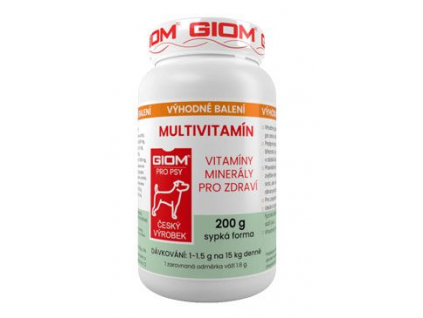 Giom Multivitamin 200g prášek z kategorie Chovatelské potřeby a krmiva pro kočky > Vitamíny a léčiva pro kočky > Vitamíny a minerály pro kočky