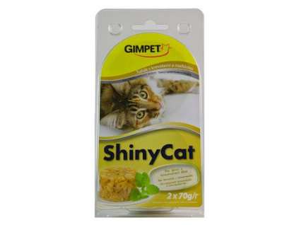 Gimpet ShinyCat konzerva tuňak+krevety+maltóza 2x70g z kategorie Chovatelské potřeby a krmiva pro kočky > Krmivo a pamlsky pro kočky > Konzervy pro kočky