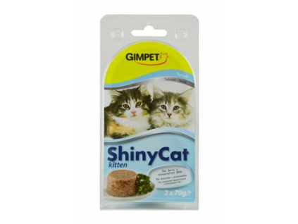 Gimpet ShinyCat konzerva Junior tuňák 2x70g z kategorie Chovatelské potřeby a krmiva pro kočky > Krmivo a pamlsky pro kočky > Konzervy pro kočky