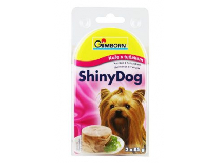 Shiny Dog konzerva tuňák+kuře 2x85g z kategorie Chovatelské potřeby a krmiva pro psy > Krmiva pro psy > Konzervy pro psy