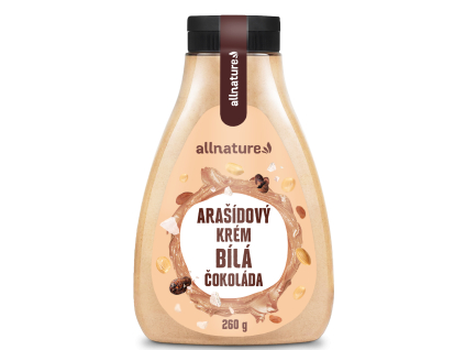 allnature arasidovy krem s bilou cokoladou 260 g