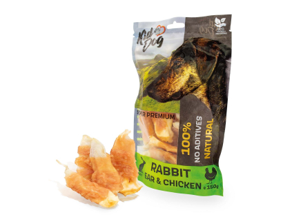 KIDDOG SUPER PREMIUM 100% kuřecí prsa na králičím uchu 150 g
