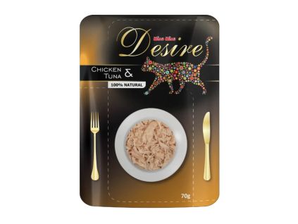 Desire Premium Pulled Meat Pouch Chicken & Tuna 70g