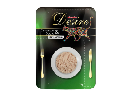 Desire premium Kapsička s trhaným masem kuře a kachna 70g