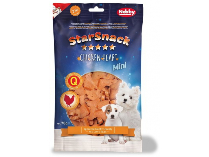 Nobby StarSnack Mini měkké kuřecí srdíčka pro psy 70g z kategorie Chovatelské potřeby a krmiva pro psy > Pamlsky pro psy > Poloměkké pamlsky pro psy