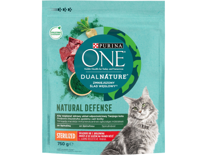 Purina ONE Dual Nature Sterilized spirulina s hovězím 750 g