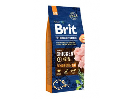 Brit Premium Dog by Nature Senior S+M 15kg z kategorie Chovatelské potřeby a krmiva pro psy > Krmiva pro psy > Granule pro psy