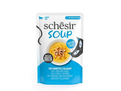 Schesir Cat kapsa Adult Soup tuňák/oliheň 40g
