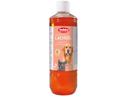 Nobby 100% lososový olej 500ml z kategorie Chovatelské potřeby a krmiva pro psy > Vitamíny a léčiva pro psy > Doplňkové oleje pro psy