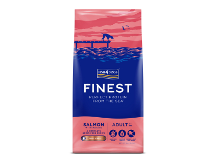 FISH4DOGS Granule malé pro dospělé psy Finest losos s bramborami 6 kg, 1+