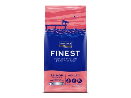 FISH4DOGS Granule velké pro dospělé psy Finest losos s bramborami 6 kg, 1+