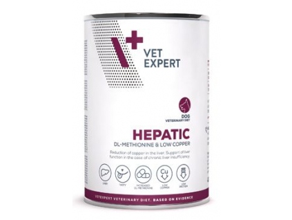 VetExpert VD 4T Hepatic Dog konzerva 400g z kategorie Chovatelské potřeby a krmiva pro psy > Krmiva pro psy > Veterinární diety pro psy