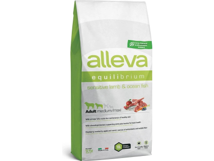 ALLEVA EQUILIBRIUM Dog Dry Adult Sensitive Lamb & Ocean Fish Medium:Maxi 12 kg