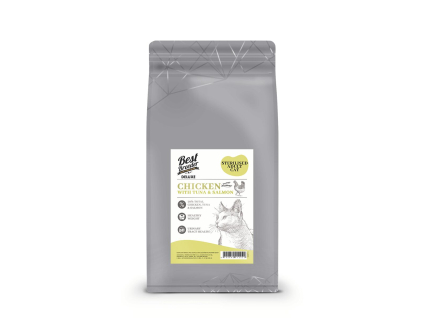 Best Breeder DELUXE Cat Chicken with Tuna & Salmon Sterilised Adult  1,5 kg