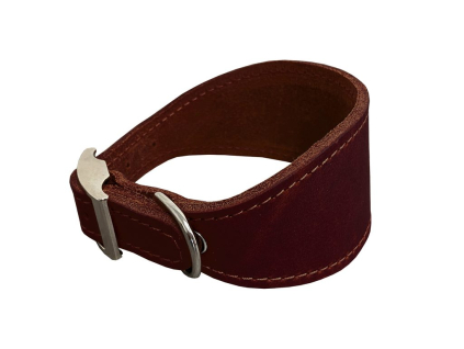 Bafpet Kožený obojek VIPET 39cm/ 50mm hnědá