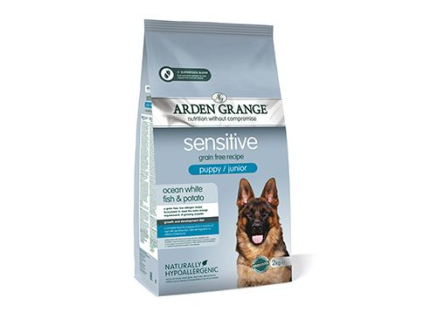Arden Grange Sensitive Grain Free Puppy/Junior Ocean White Fish & Potato 2 kg