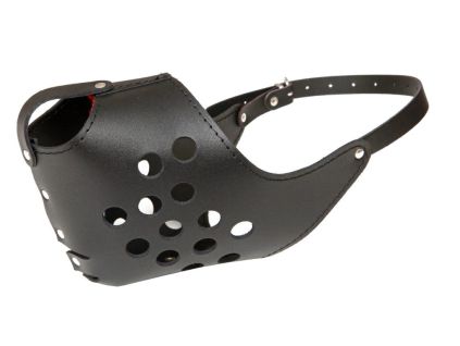 Bafpet Leather Muzzle, Full, Black 32cm