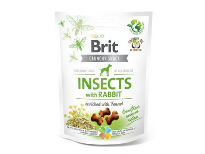 Brit Care Dog Insects with Rabbit, Fennel funkční pamlsky 200g z kategorie Chovatelské potřeby a krmiva pro psy > Pamlsky pro psy > Funkční pamlsky pro psy