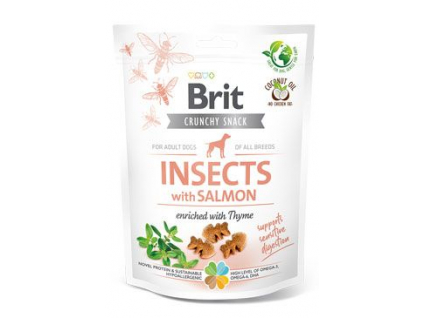 Brit Care Dog Insects with Salmon & Thyme funkční pamlsky 200g z kategorie Chovatelské potřeby a krmiva pro psy > Pamlsky pro psy > Funkční pamlsky pro psy