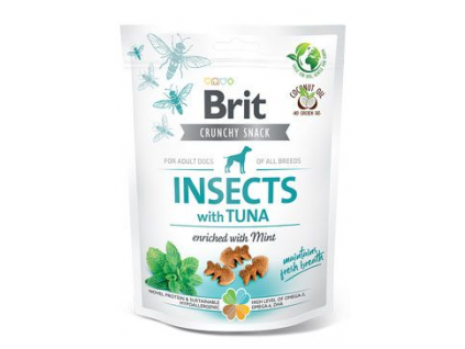Brit Care Dog Insects with Tuna & Mint funkční pamlsky 200g z kategorie Chovatelské potřeby a krmiva pro psy > Pamlsky pro psy > Funkční pamlsky pro psy
