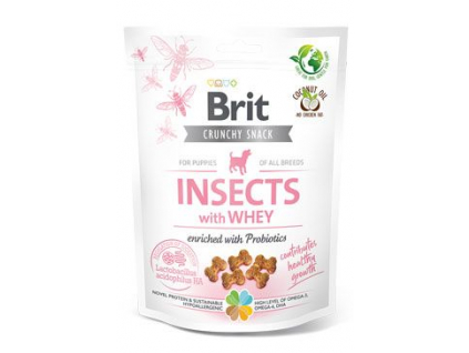 Brit Care Dog Puppy Insects with Whey, Probiotics funčkní pamlsky 200g z kategorie Chovatelské potřeby a krmiva pro psy > Pamlsky pro psy > Funkční pamlsky pro psy