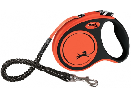 Flexi XTREME vodítko pásek S 5m/20kg oranžová z kategorie Chovatelské potřeby a krmiva pro psy > Obojky, vodítka a postroje pro psy > Vodítka pro psy > Samonavíjecí vodítka pro psy