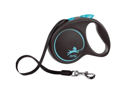 Flexi Vodítko Black Design L pásek 5m černo modré