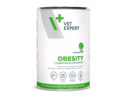 VetExpert VD 4T Obesity Dog konzerva 400g z kategorie Chovatelské potřeby a krmiva pro psy > Krmiva pro psy > Veterinární diety pro psy