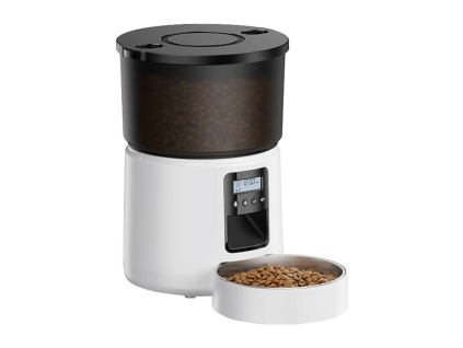 Automatický dávkovač krmiva Rojeco 3 l v tlačítkovém provedení (bílý)